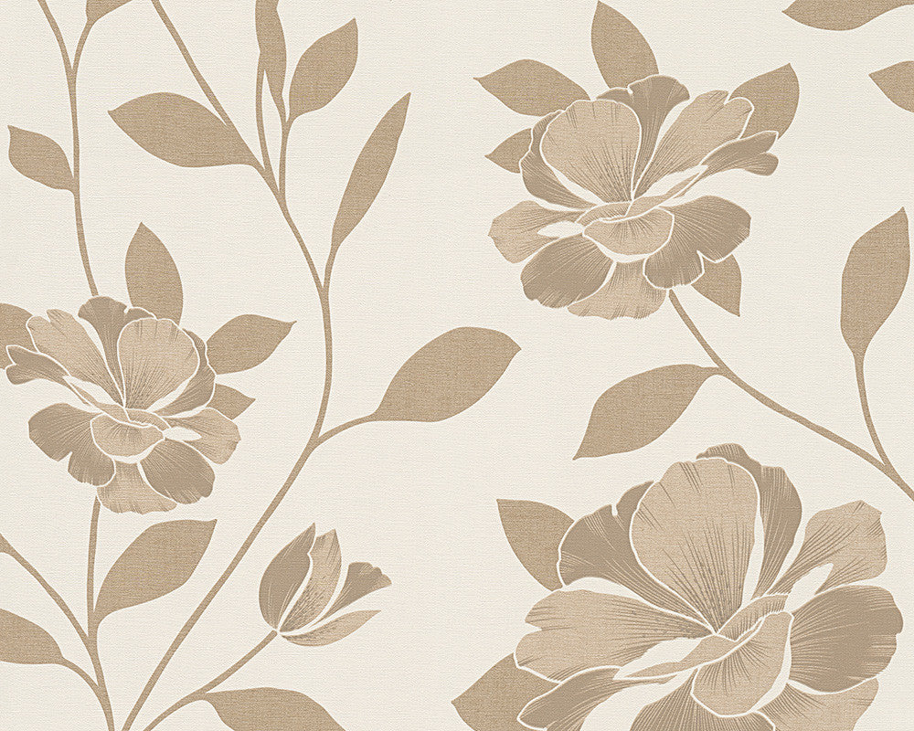 TanMocha Brown Floral Wallpaper for Walls  Double Roll  Adore Splashy  Corsage  by Romosa Wallcoverings  Amazonin Home Improvement