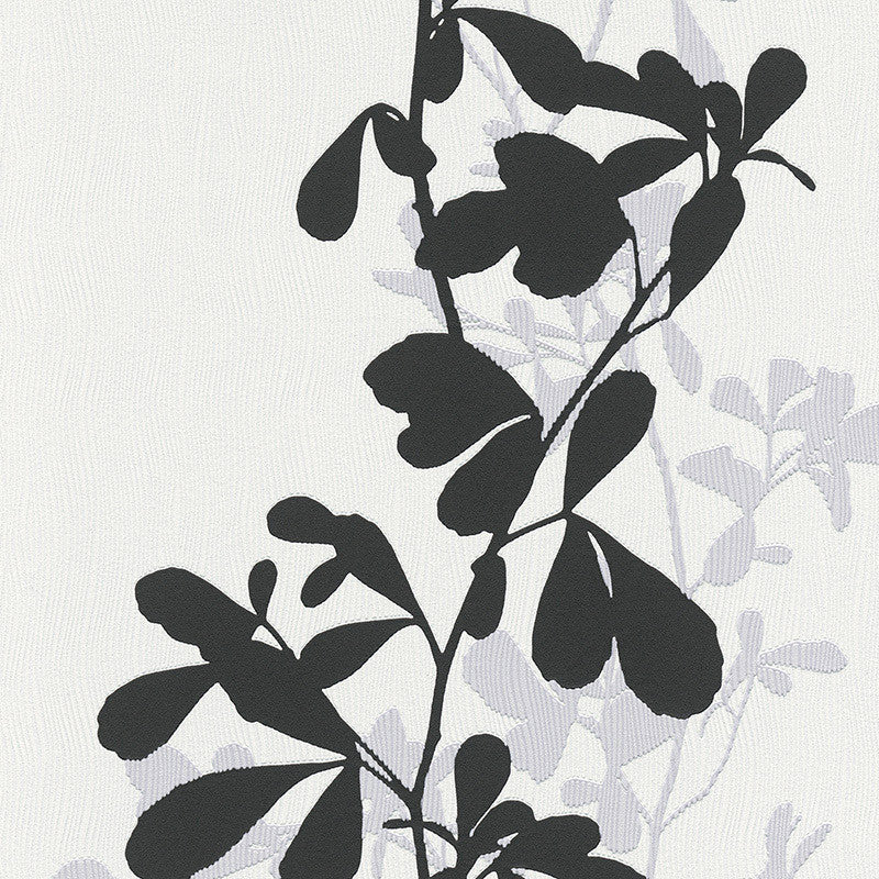 Foliage Wallpaper in Black and Grey design by BD Wall – BURKE DECOR
