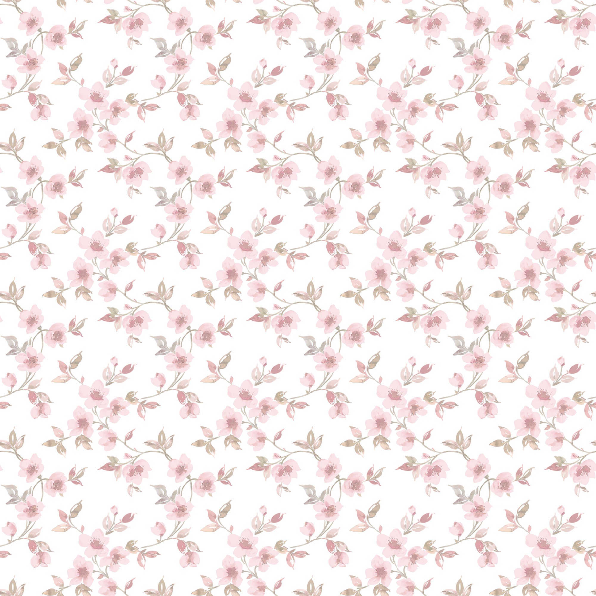 Anemone Mini Dusty Pink Wallpaper from the Secret Garden Collection