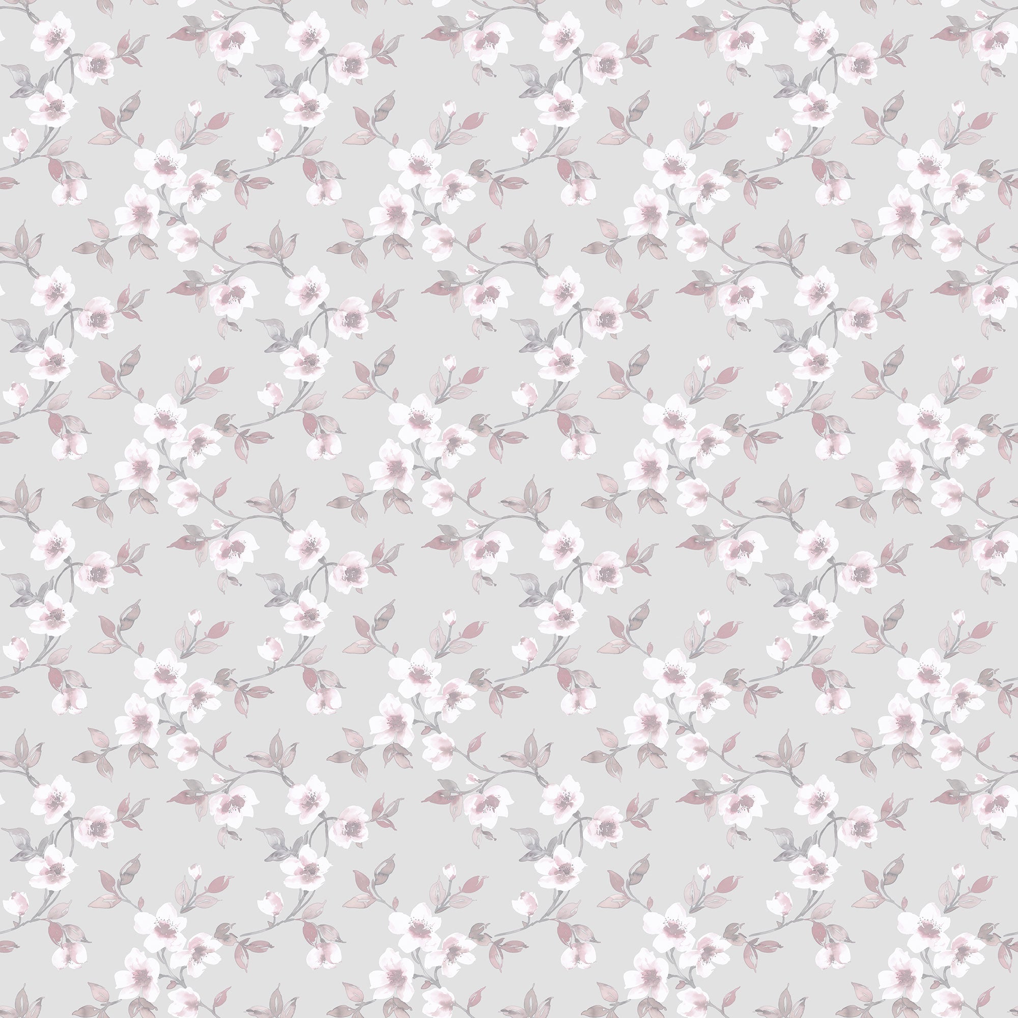 Anemone Mini Grey Wallpaper from the Secret Garden Collection