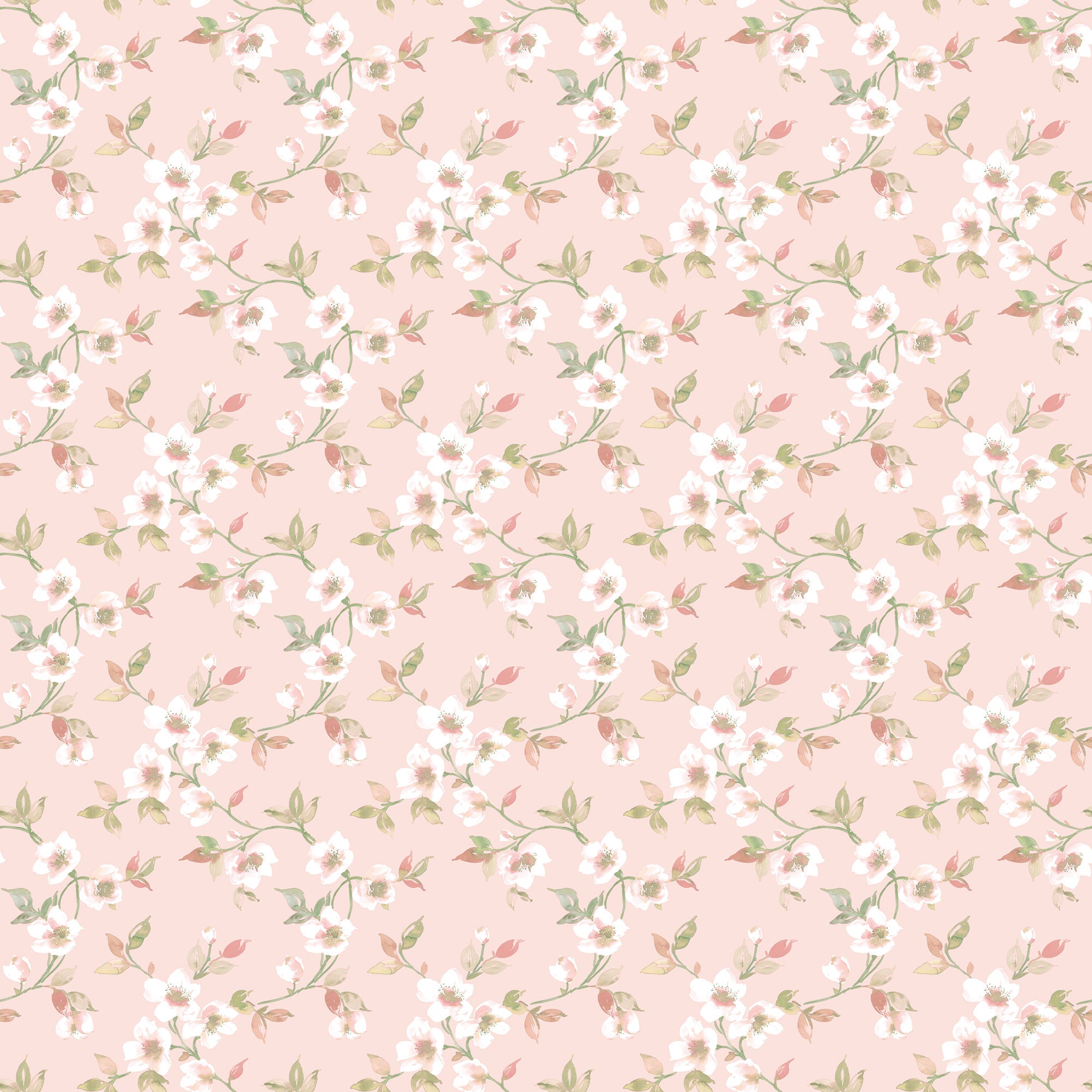 Anemone Mini Pink Wallpaper from the Secret Garden Collection