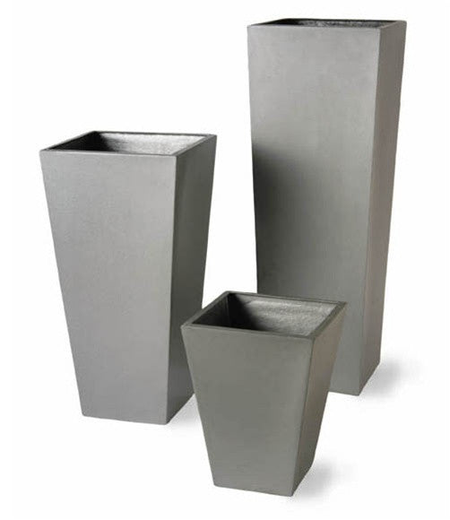Geo Tapered Planters - Misc. Sizes - in Aluminum Finish design by Capi - BURKE DECOR on Tapered Garden Design
 id=50896