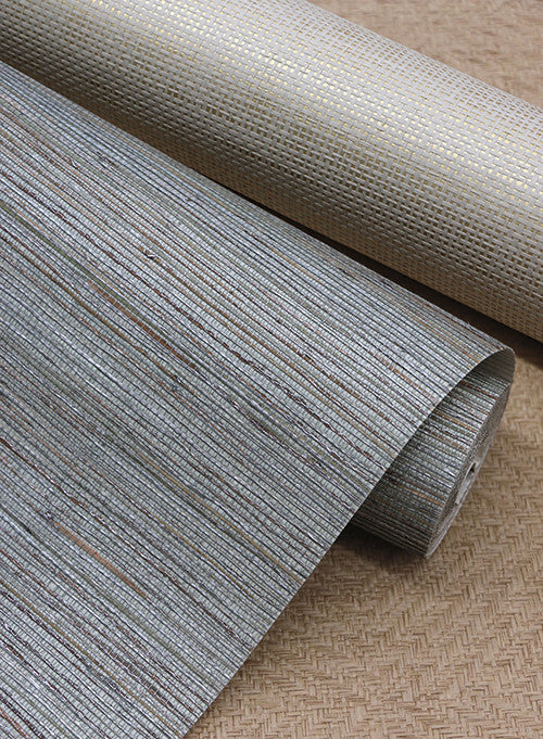 Metallic Grass Wallpaper from the Grasscloth II Collection by York Wallcoverings