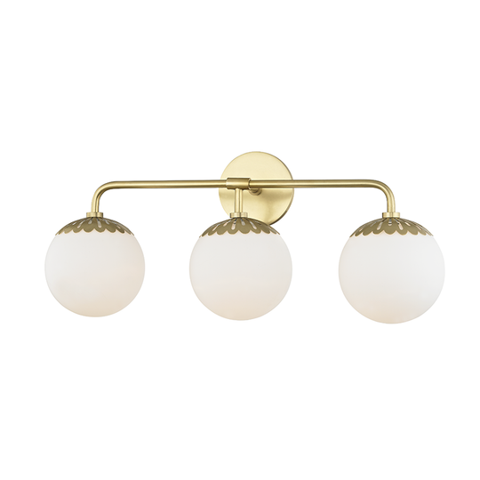 Visual Comfort Modern Burk 3 Wide 1-Light Aged Brass Round Spot