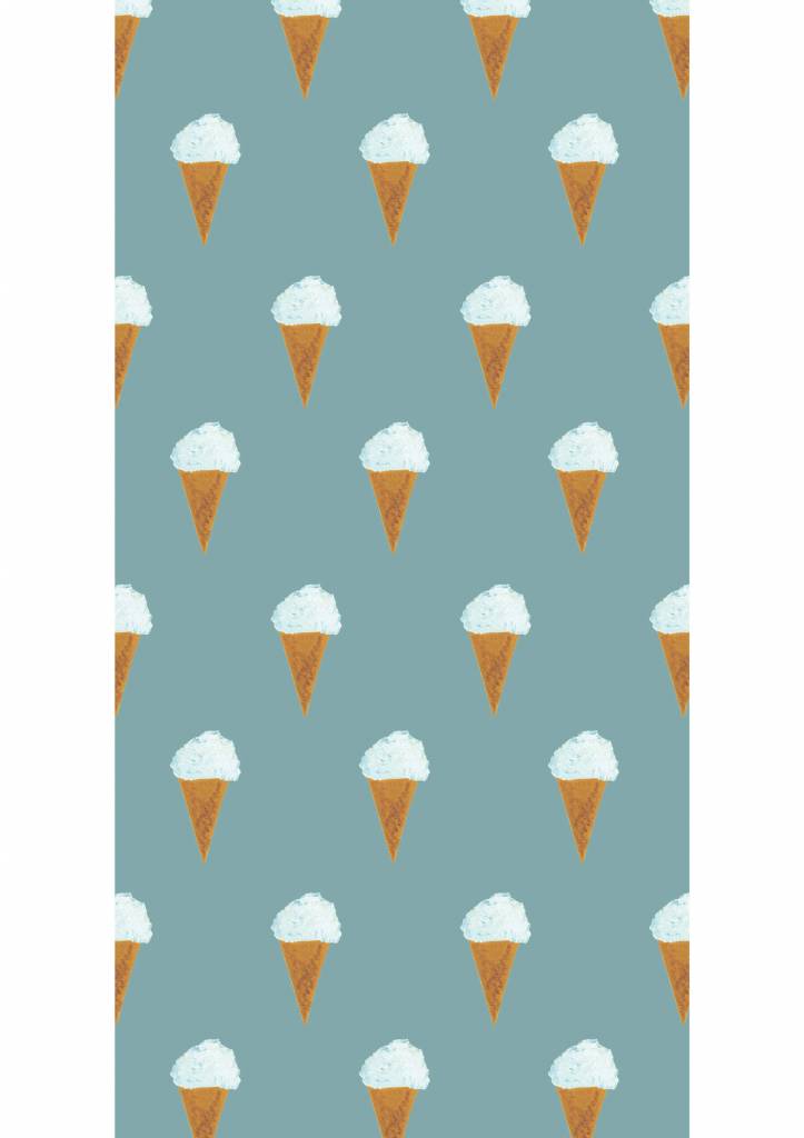 Ice Cream Kids Wallpaper In Petrol By Kek Amsterdam Burke Decor