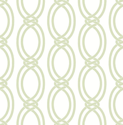 Infinity Light Green Geometric Stripe Wallpaper from the Symetrie Collection by Brewster Home Fashions
