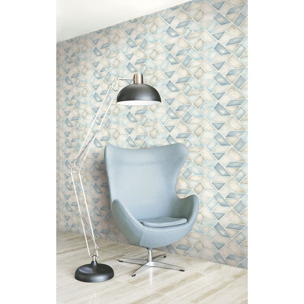 Kentmere Geo Wallpaper from the Lugano Collection by Seabrook Wallcoverings