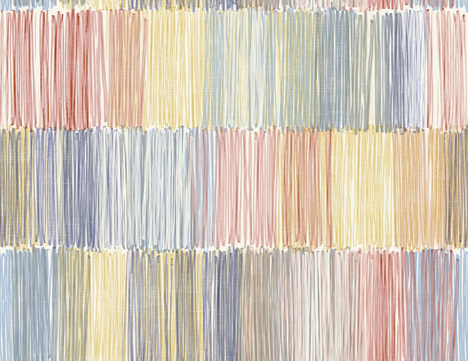 Arielle Abstract Stripe Wallpaper in Summer Sky