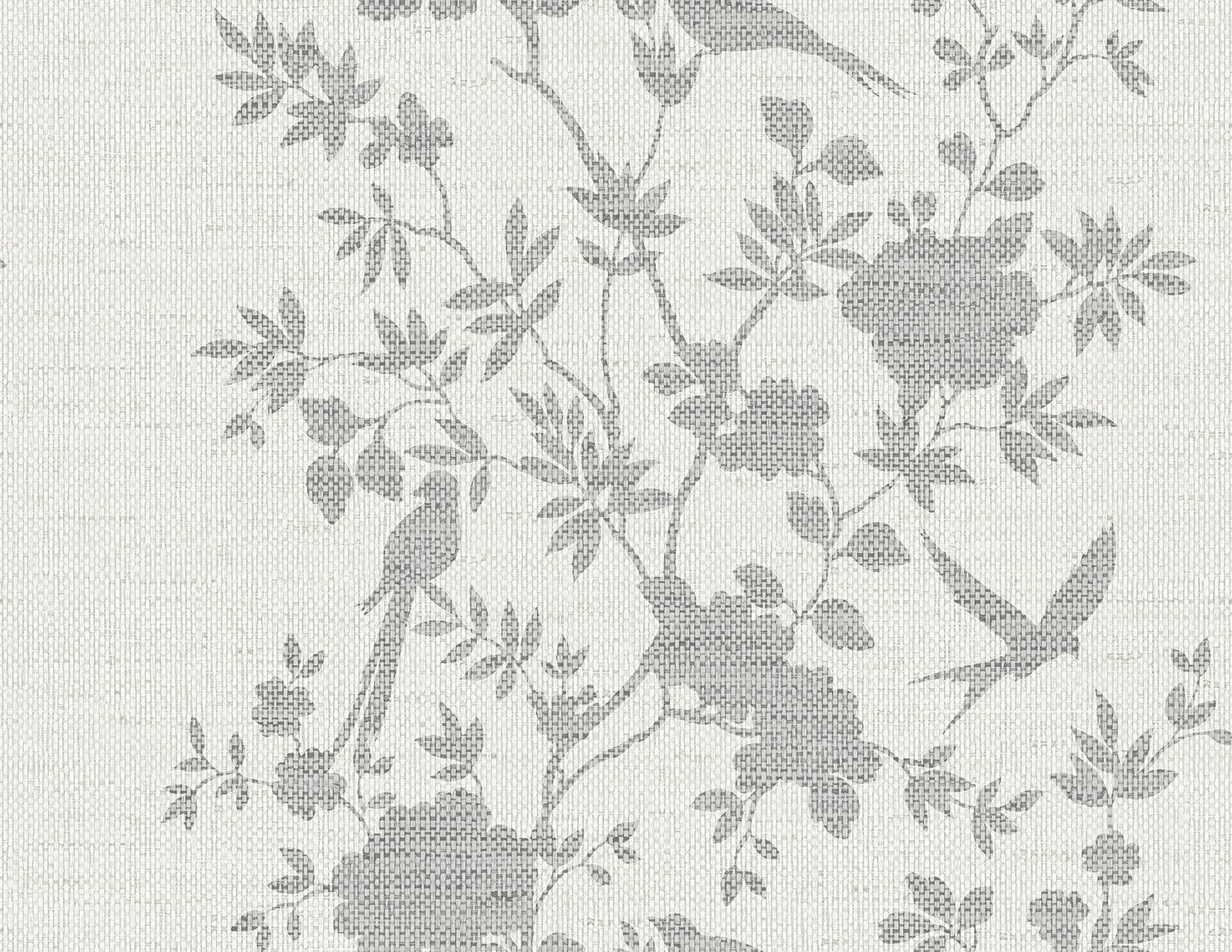 Aloha Bird Trail Wallpaper in Heather Grey