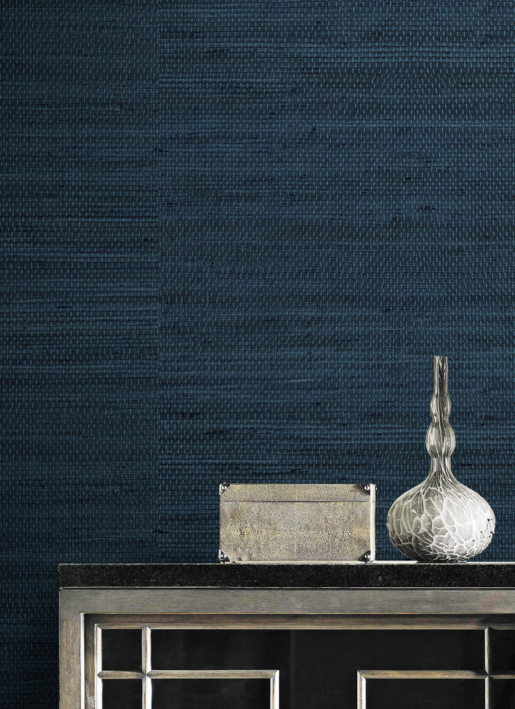 Luxe Weave Peel-and-Stick Wallpaper in Coastal Blue from the Luxe Have ...