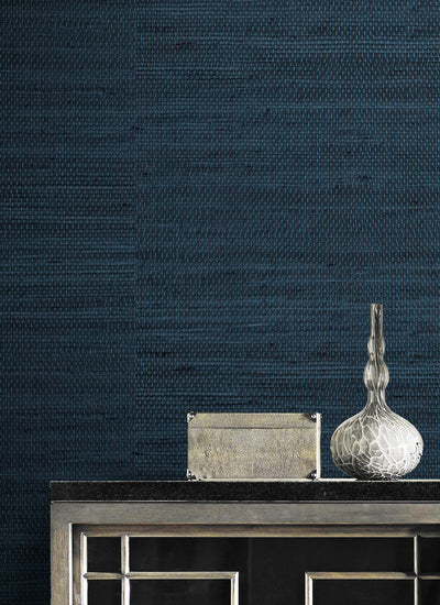 Shop Luxe Weave Peel & Stick Wallpaper in Coastal Blue from the Luxe ...