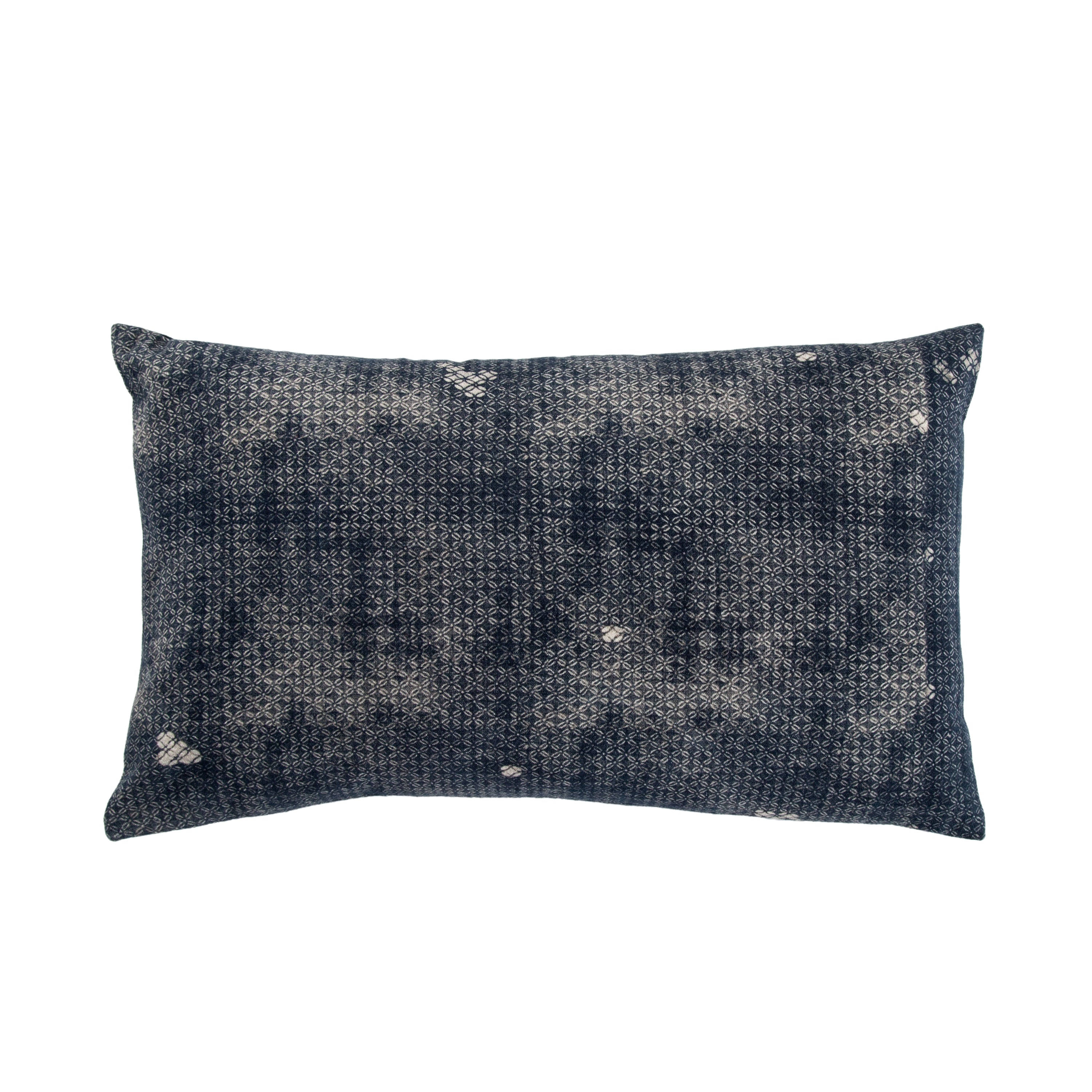 Amer Trellis Indigo & Gray Throw Pillow