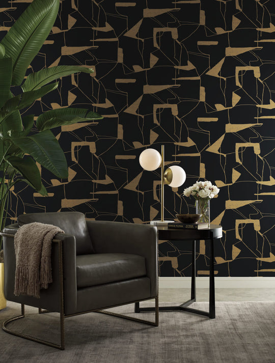 gold and black wallpaper designs