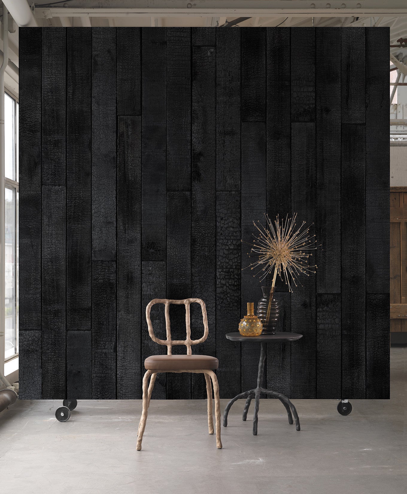 Maarten Baas Burnt Wood Wallpaper Design By Piet Hein Eek For Nlxl Wal Burke Decor