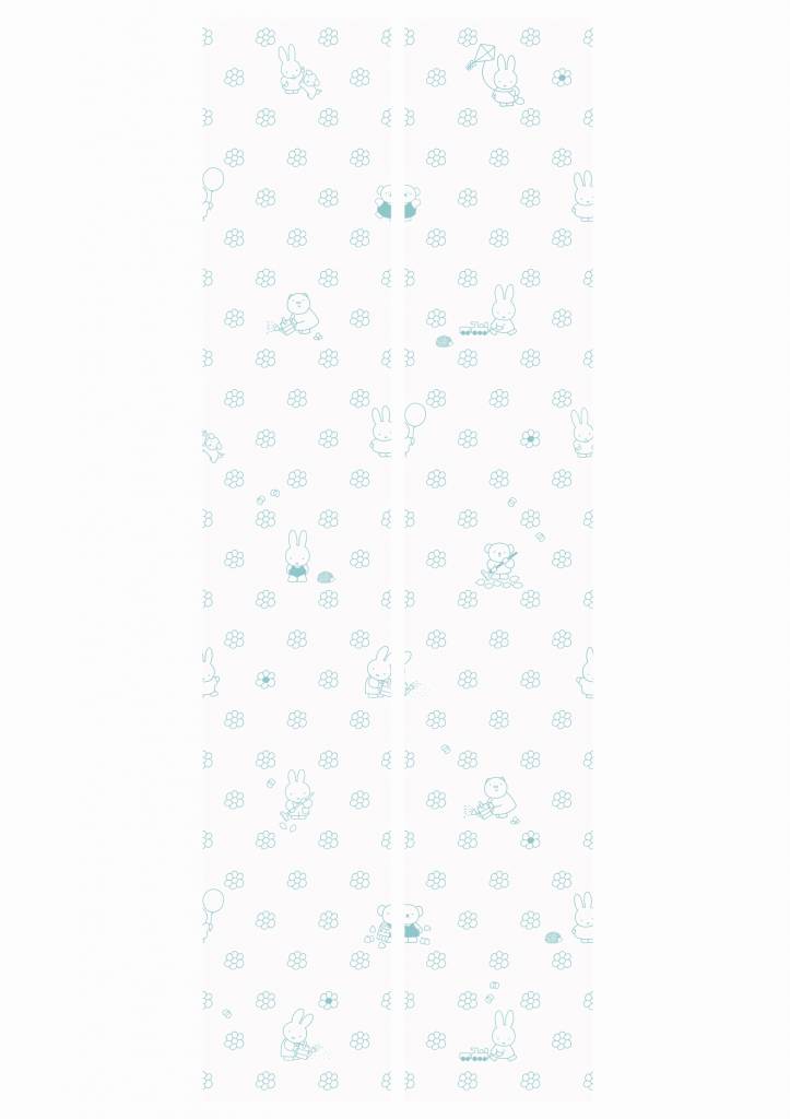 Miffy Flowers Kids Wallpaper In Mint By Kek Amsterdam Burke Decor