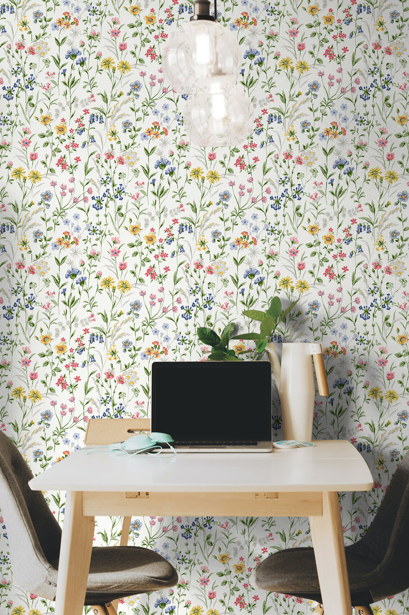 Shop Wildflowers Multi Peel-and-Stick Wallpaper | Burke Decor