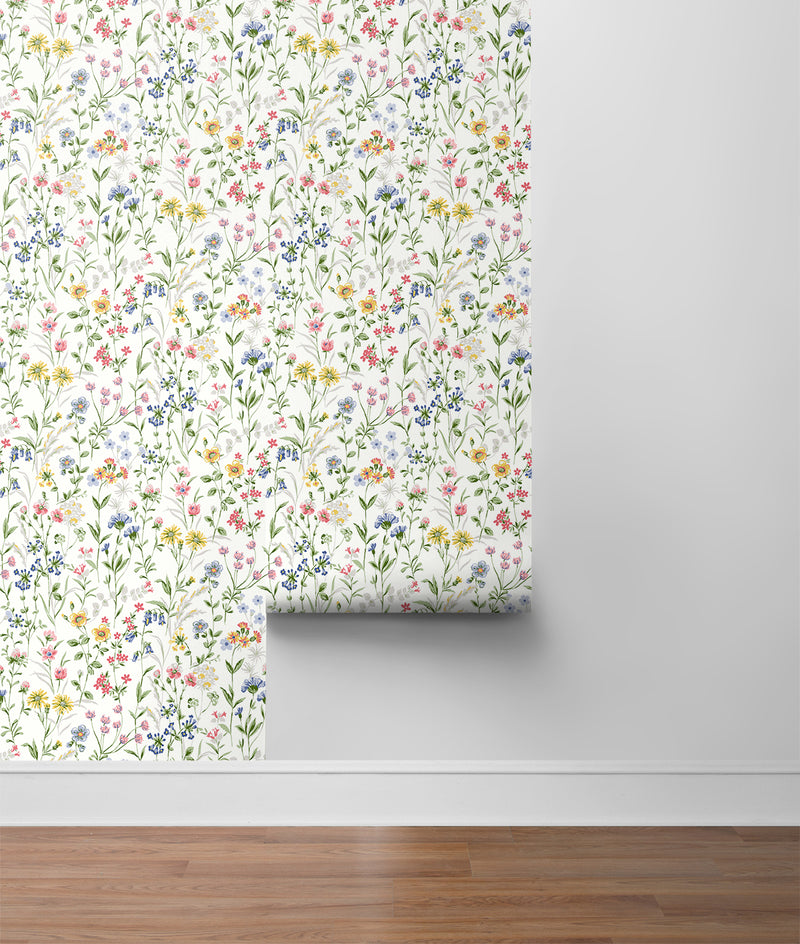 Shop Wildflowers Multi Peel-and-Stick Wallpaper | Burke Decor