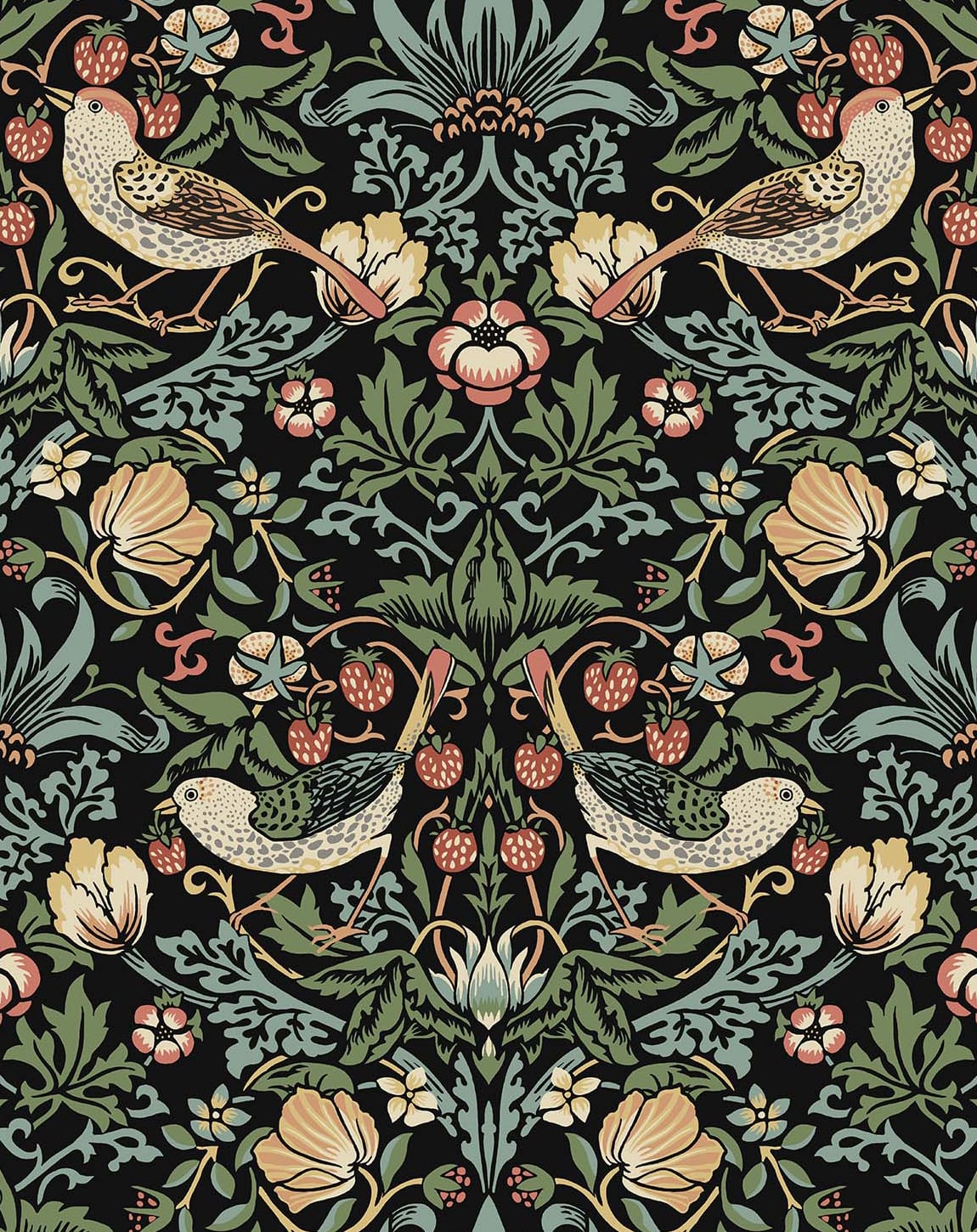 Aves Garden Ebony Peel-and-Stick Wallpaper