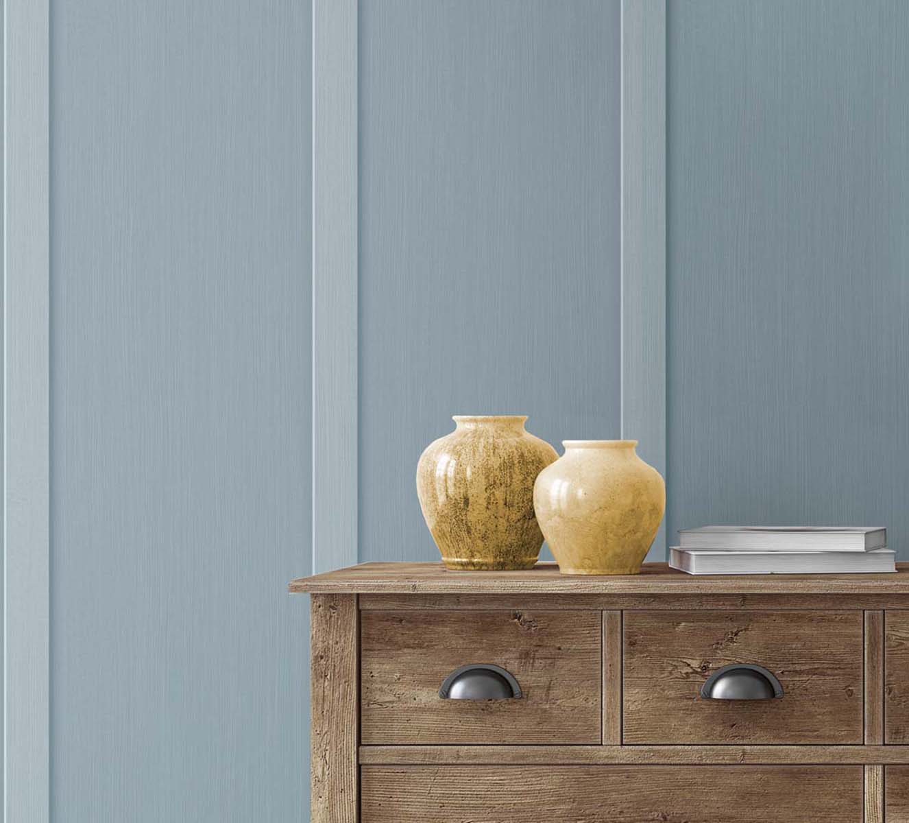 Shop Faux Board & Batten Peel-and-Stick Wallpaper in Blue Stream