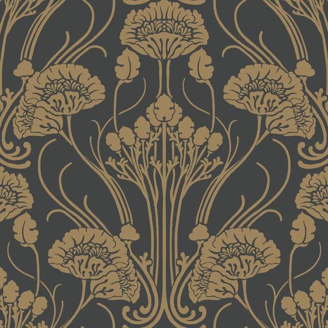 Featured image of post Gold And Black Damask Wallpaper