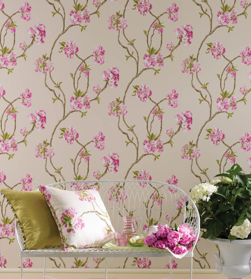 Orchard Blossom Wallpaper 01 by Nina Campbell for Osborne & Little