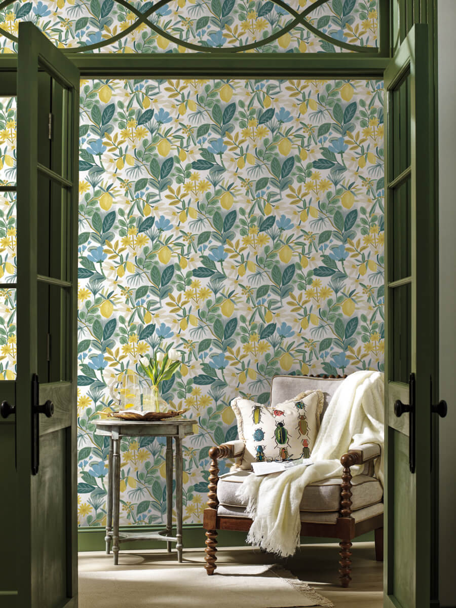 Amalfi Peel & Stick Wallpaper in Blue/Green