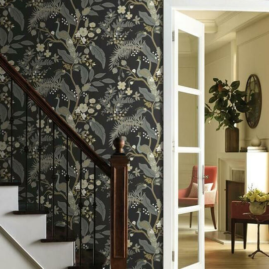 wolpin Wall Stickers DIY Wallpaper 45 x 500 cm Black Damask Luxury Self  Adhesive Decals Living Room Bedroom Decoration Black  Amazonin Home  Improvement