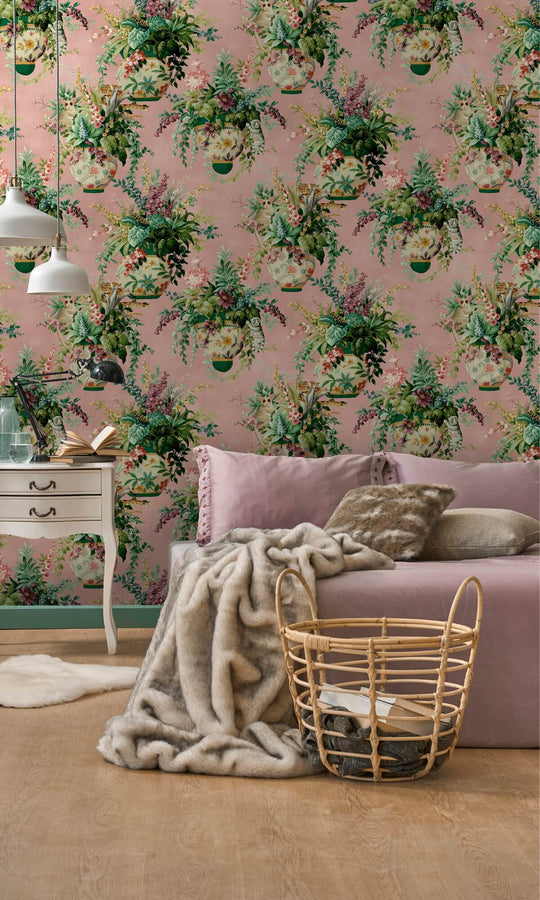 Pink Flower Bush Wallpaper Mural  Ever Wallpaper UK