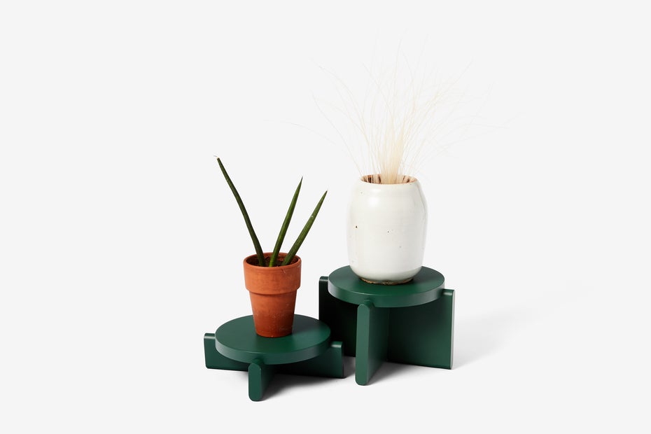 Plant Pedestals Green by Areaware | burkedecor.com - Teal office decorating ideas 