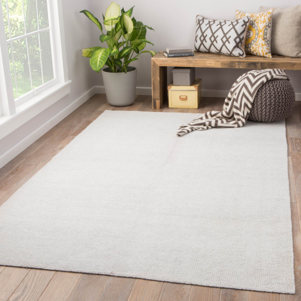 Limon Indoor/ Outdoor Solid White Area Rug design by Jaipur – BURKE DECOR