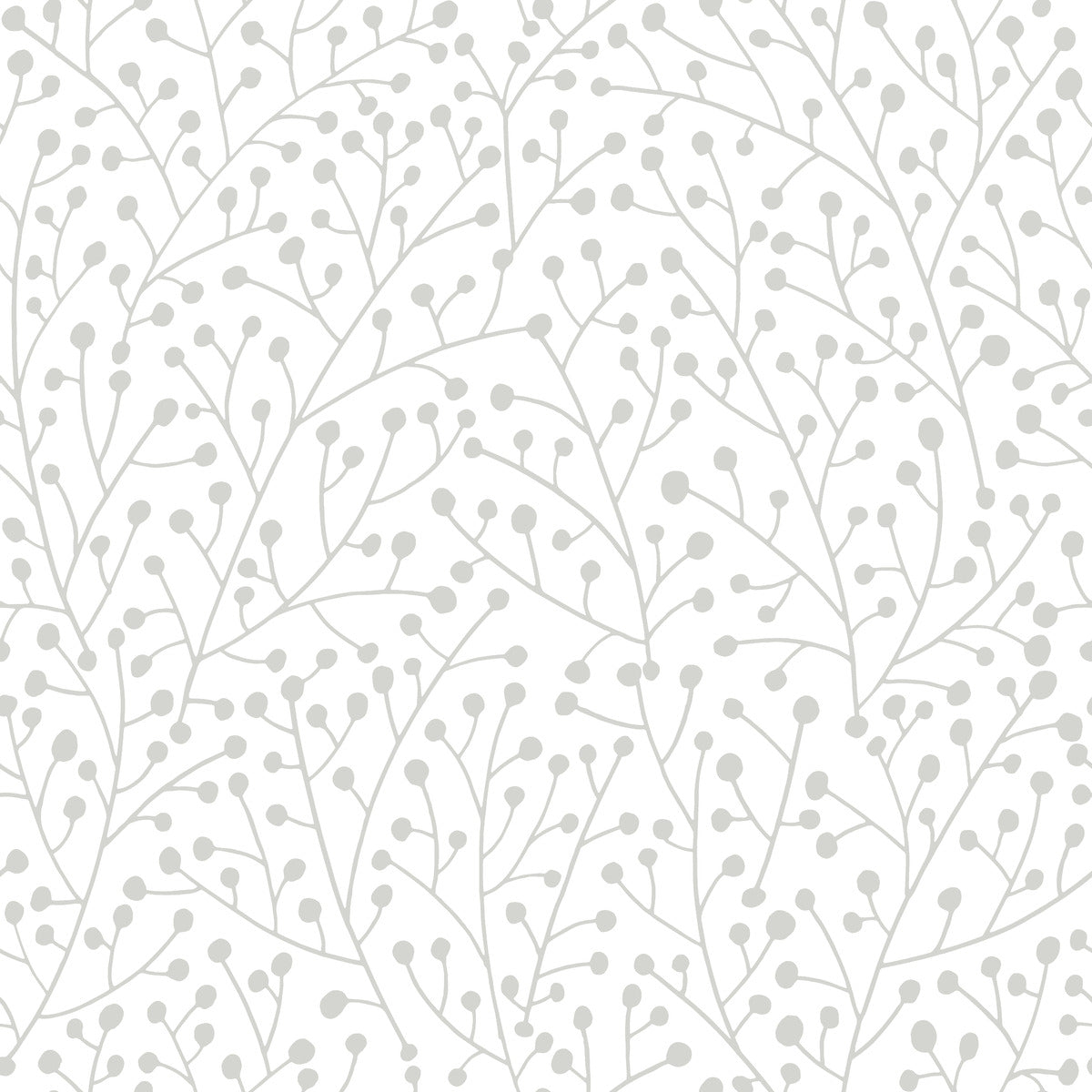 Cat Coquillette Berry Branches Peel & Stick Wallpaper in Grey – BURKE DECOR