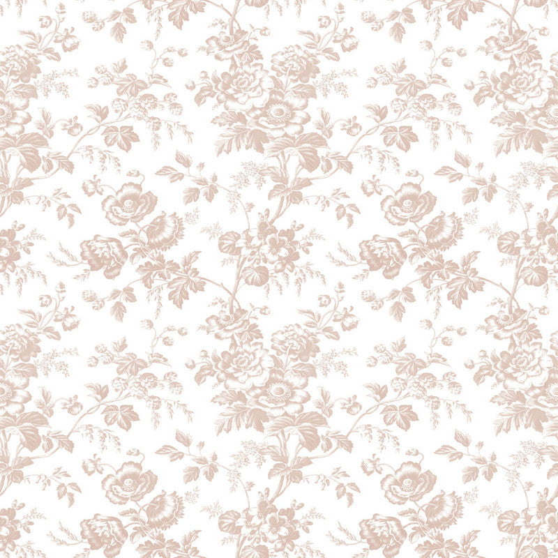 Anemone Toile Wallpaper in Blush