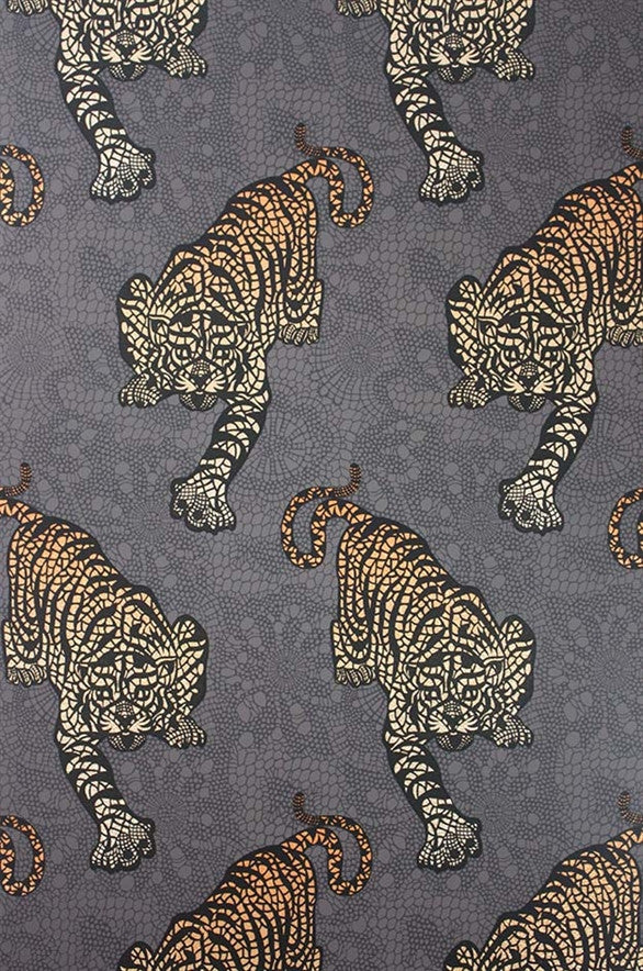 Tyger Tyger Wallpaper In Cacao And Marigold By Matthew Williamson For Burke Decor