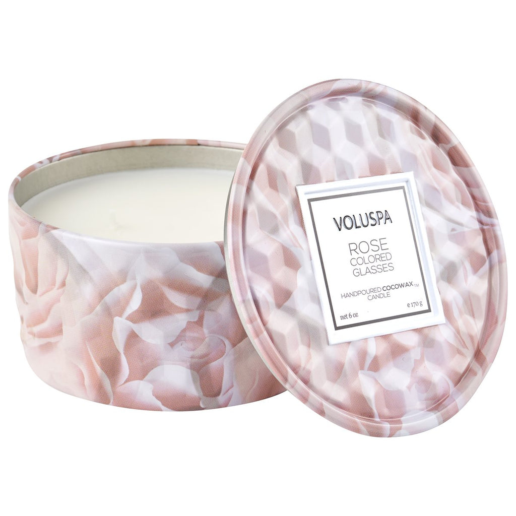 Rose Colored Glasses 2-Wick 6oz Tin Candle
