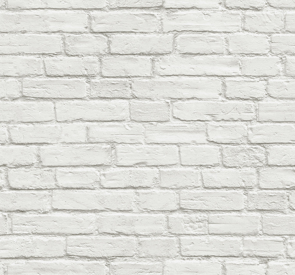 Vintage White Brick Peel And Stick Wallpaper By Nextwall Burke Decor