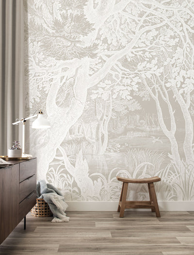 Shop Engraved Landscapes Grey No. 1 Wallpaper by KEK Amsterdam | Burke ...