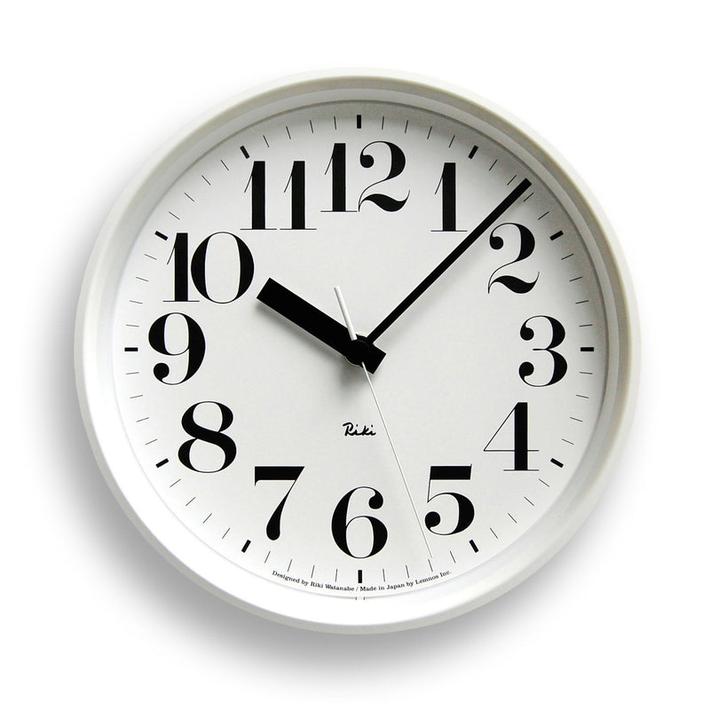 Shop Riki Steel Hours Clock in White | Burke Decor