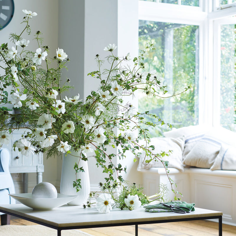 Shop White Folia Tall Vase | Burke Decor