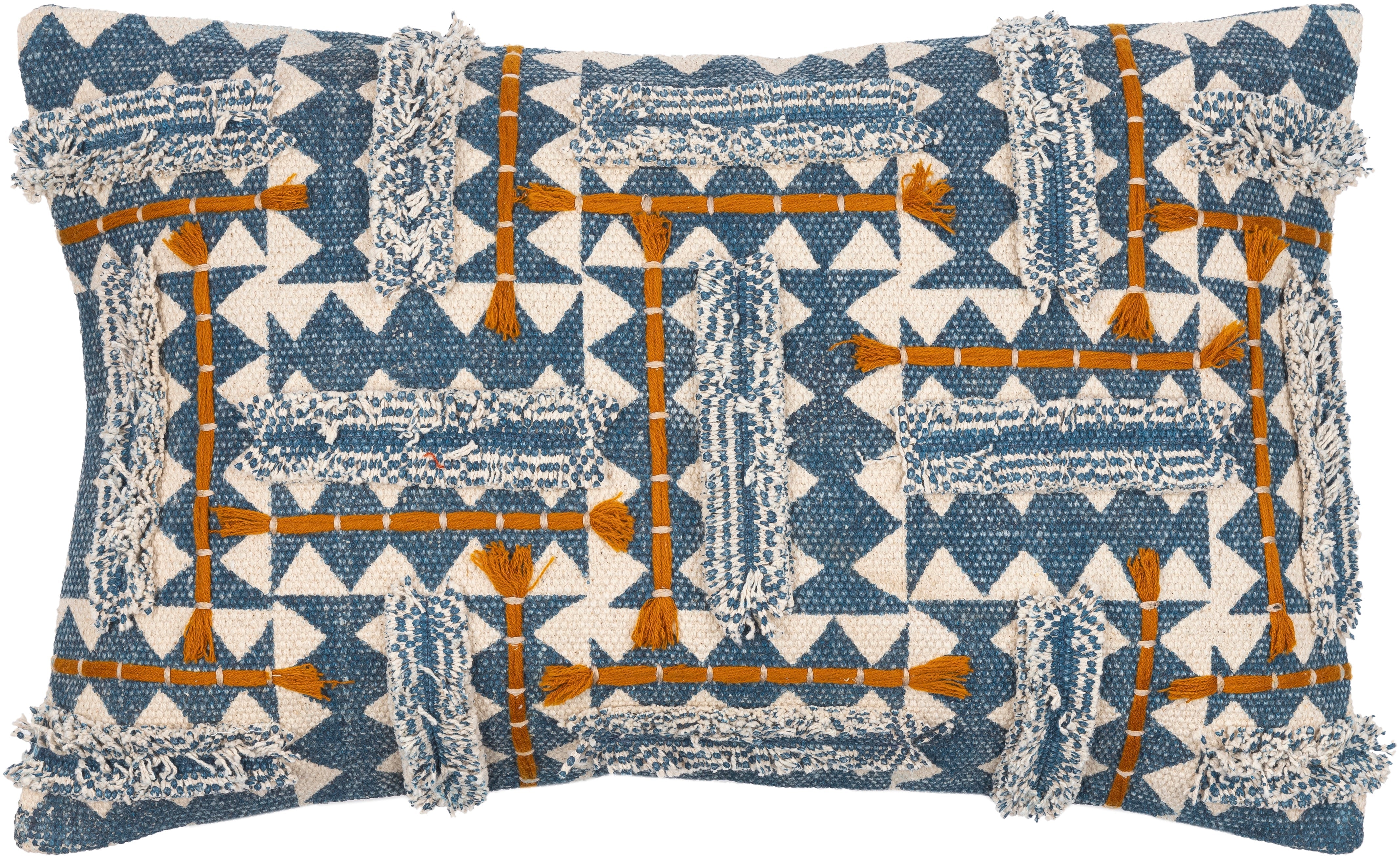 Ashbury Blue/Orange Pillow