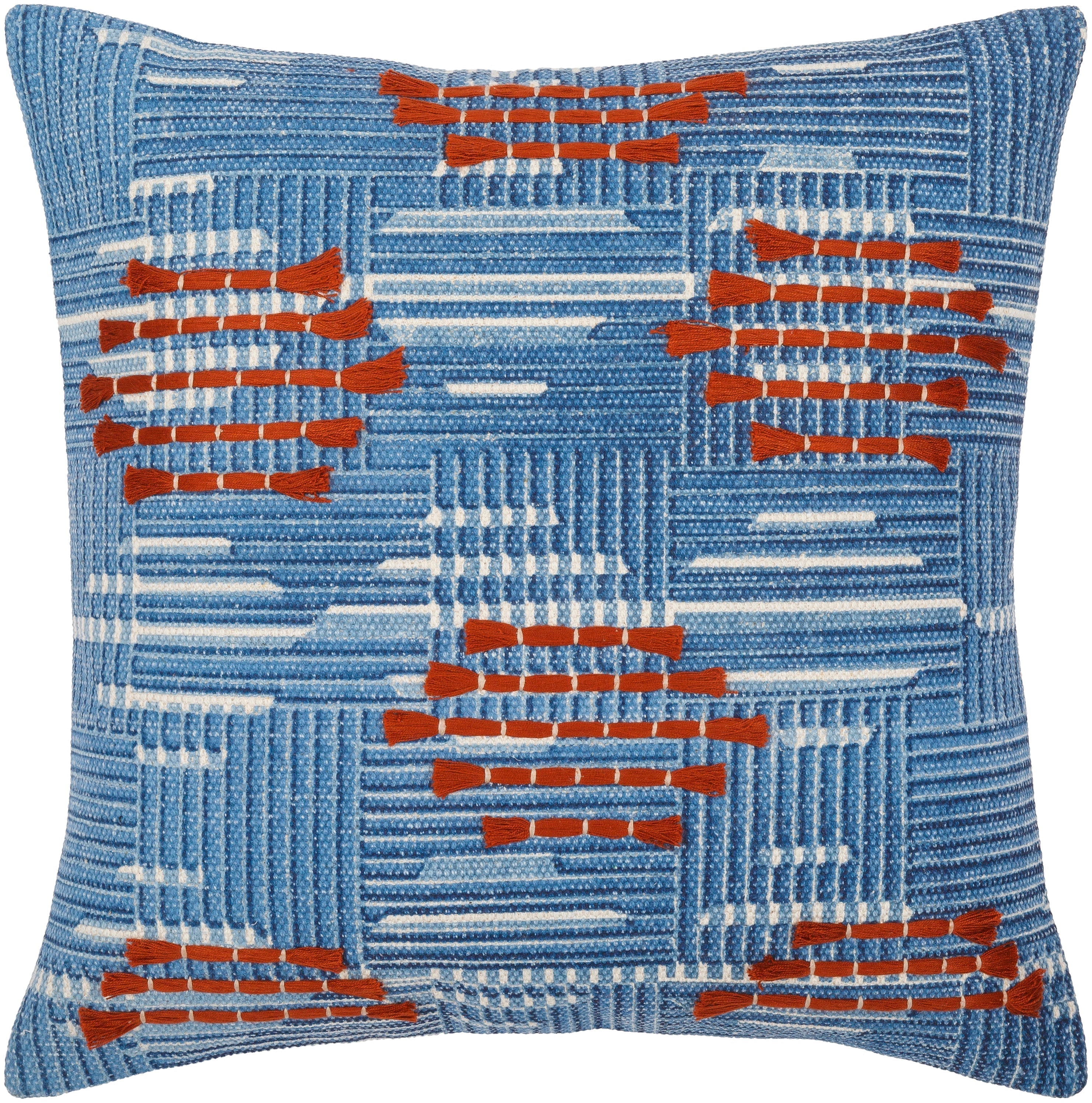 Ashbury Blue/Red Pillow