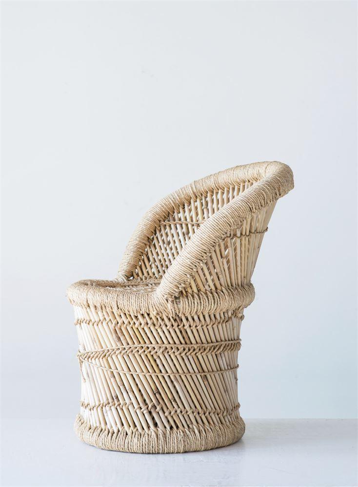 Bamboo \u0026 Rope Kids Chair – BURKE DECOR