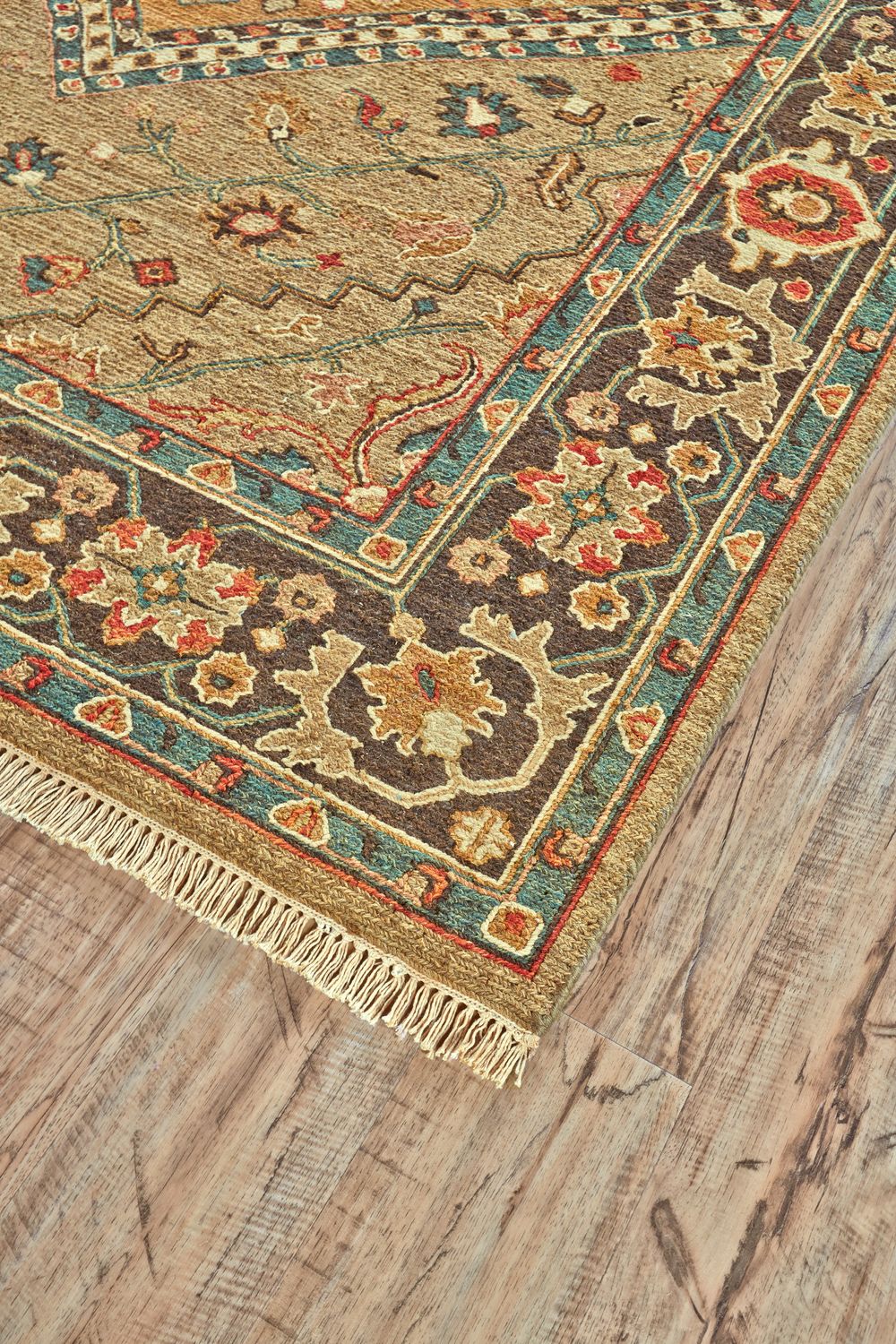 Albemarle Hand Knotted Tuape and Blue Rug by BD Fine