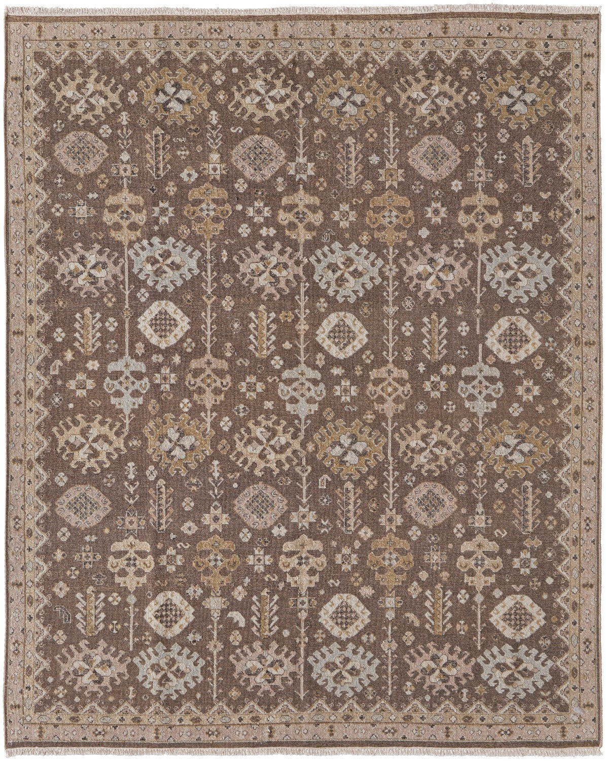 Aleska Oriental Brown/Ivory Rug