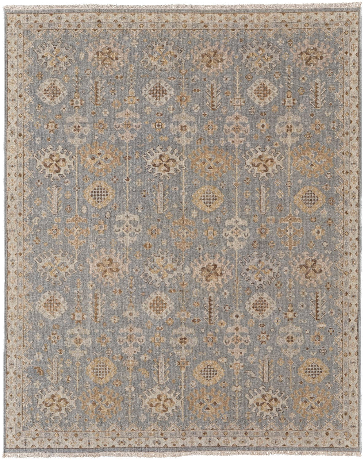 Aleska Oriental Blue/Gray/Ivory Rug