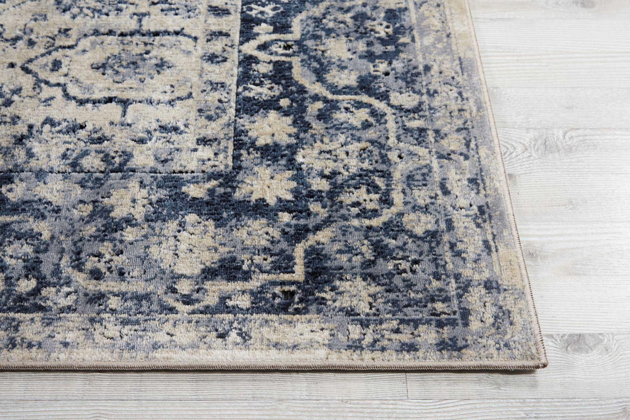 Malta Rug In Ivory Blue Burke Decor