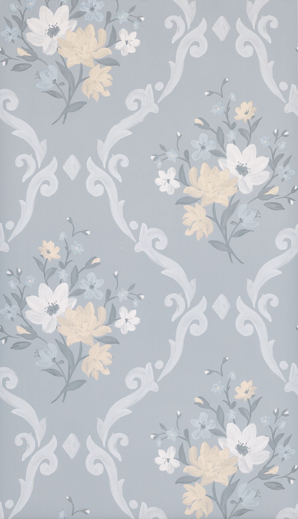 Almudaina Wallpaper in Gray from the Deya Collection