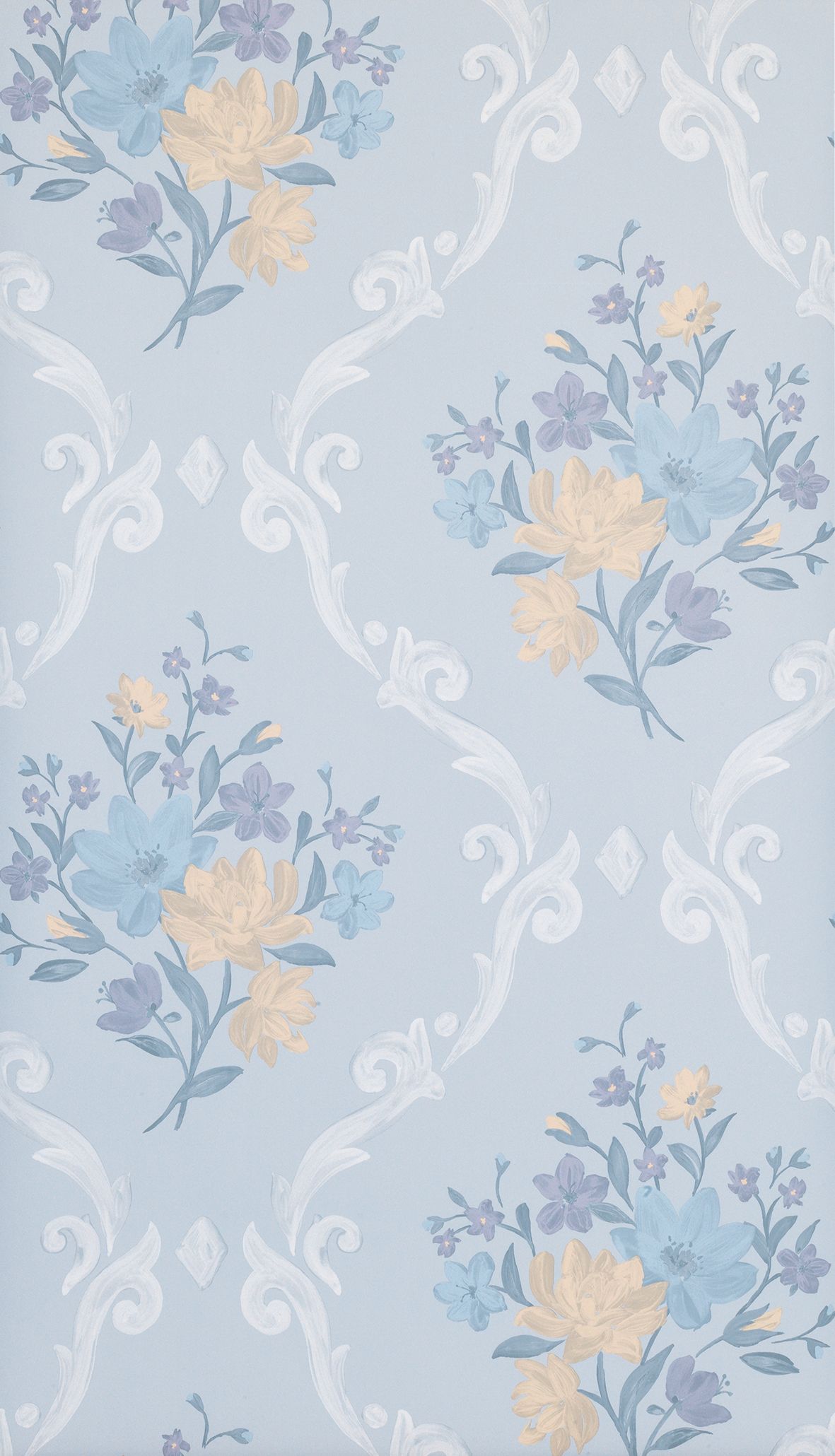 Almudaina Wallpaper in Light Blue from the Deya Collection