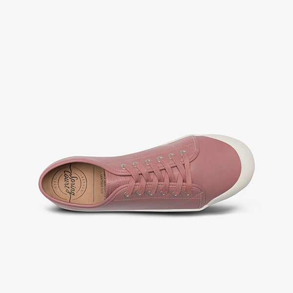 womens pink leather sneakers