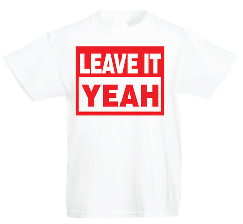 Kids Leave It Yeah Tee White/ Red