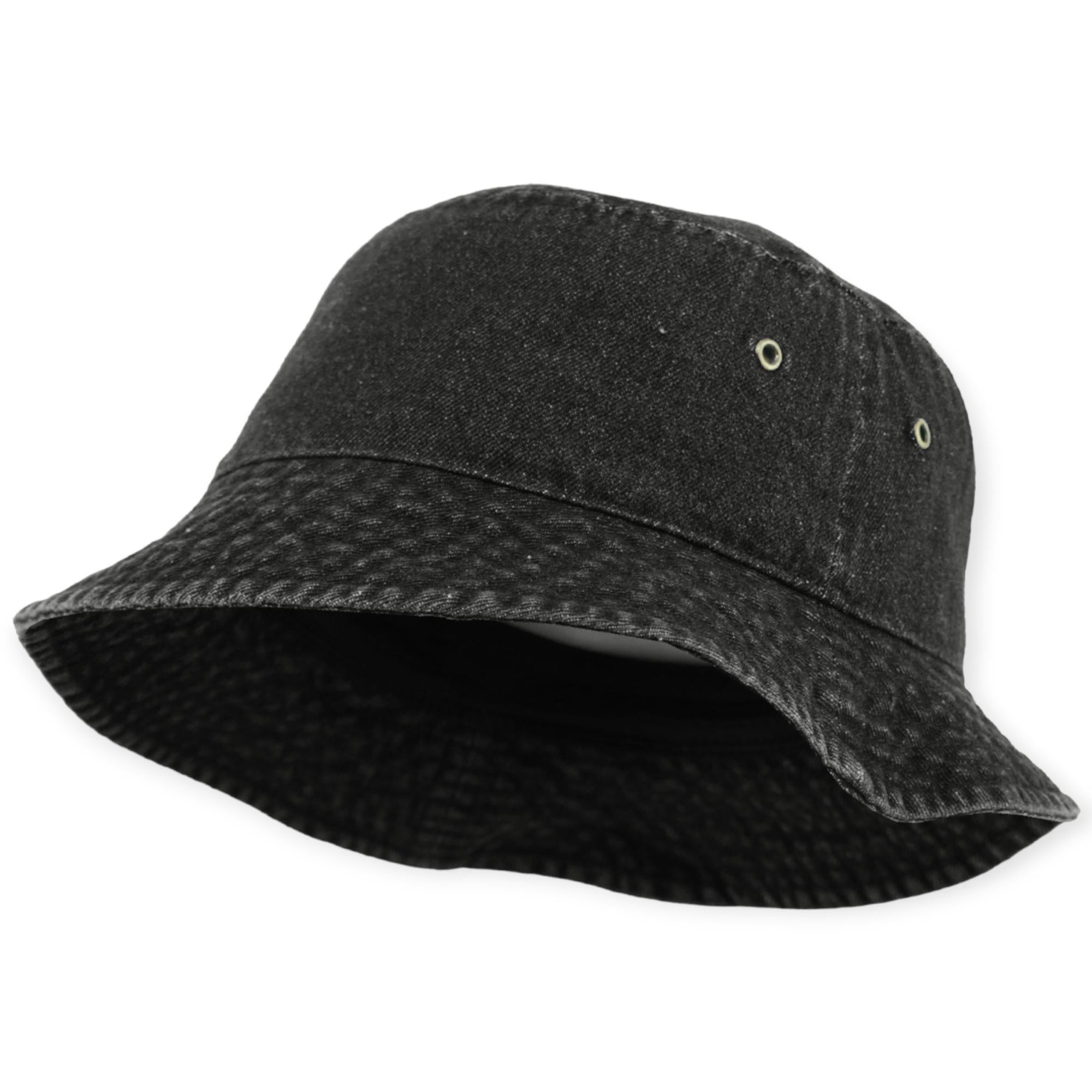 KB Ethos Bucket Hat Solid Fitted (Denim Black)